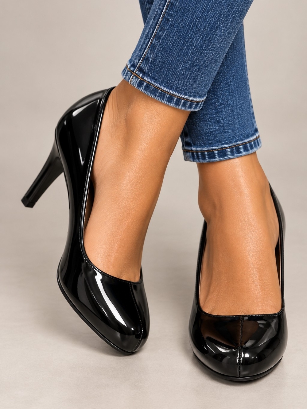 MilaLady Moli Classic Patent Black High Heel Pumps - NWOB